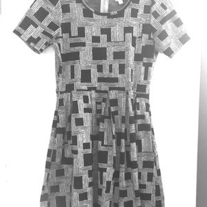 Lularoe Amelia Dress Black and White